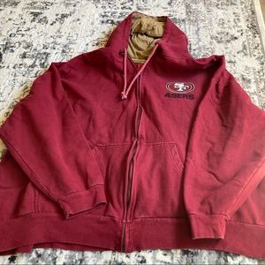 NFL SF 49ers hoodie zip up jacket